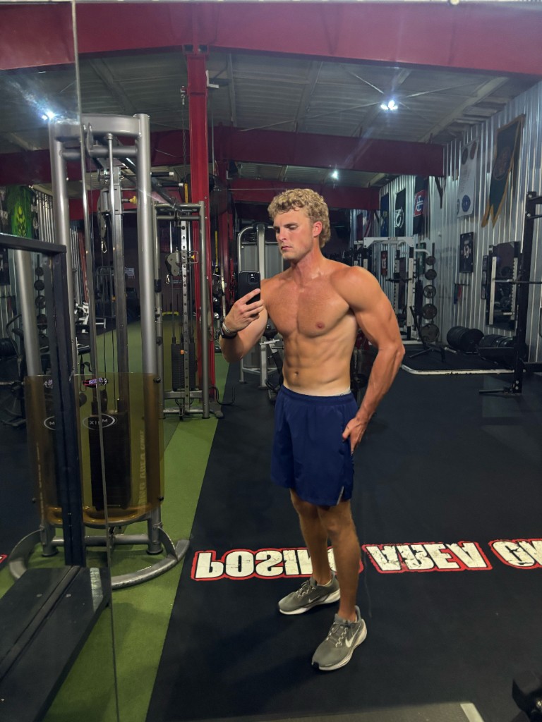 Bryce Johnson after a training session